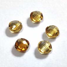 Citrine 11x11mm cushion briolette 4.0 cts